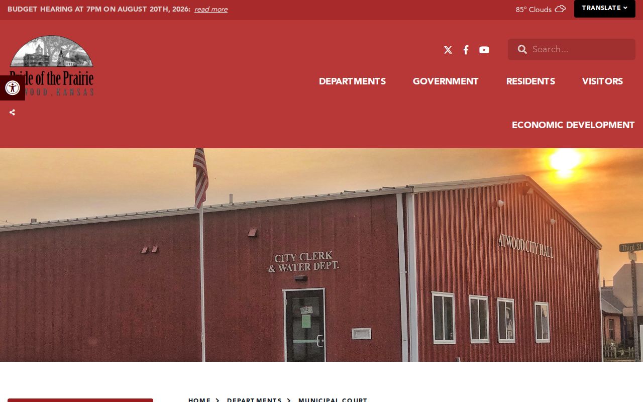 Atwood municipal court docket schedule and court contact information
